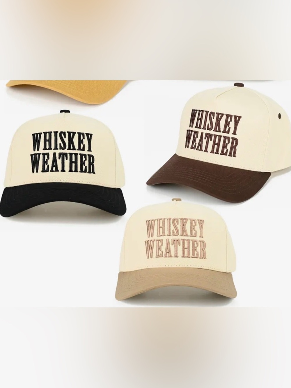 Whiskey Weather Two-Tone Embroidered Cap - Picture 5 of 5